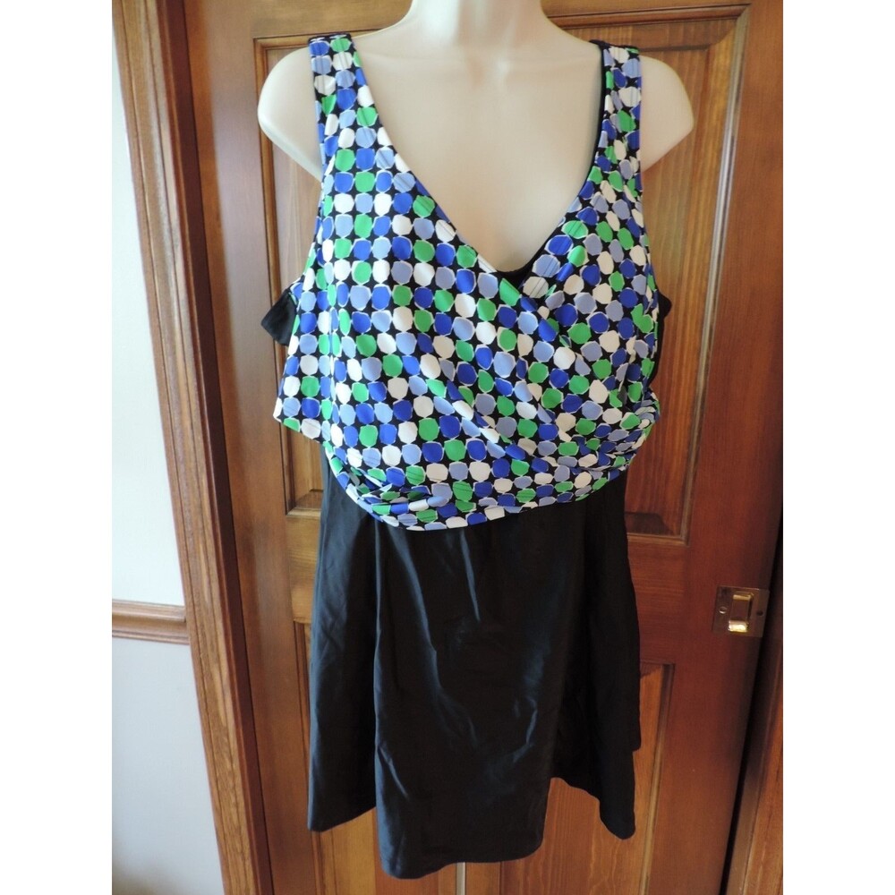 A SHORE FIT! Women's Swimsuit Dress Plus Size 22 W